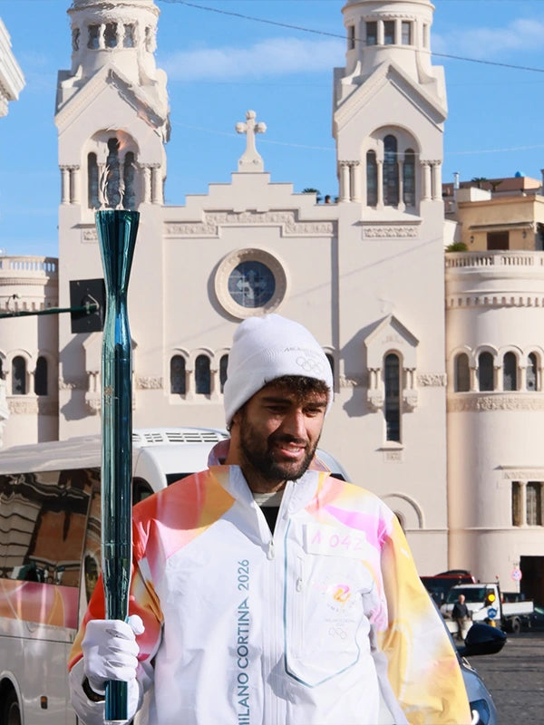 Milano Cortina 2026 Olympics Torchbearers Jacket Jacket unisex detail view 5 | Dash Racegear — Milano Cortina 2026 inspired unisex hooded jacket in white with streamlined everyday wearability