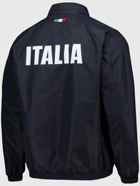 Winter Olympics 2026 Team Italy EA7 Emporio Armani Tech Jacket Jacket unisex detail view 3 | Dash Racegear — Black Team Italy EA7 Emporio Armani winter puffer jacket, Milano Cortina 2026 edition, designed for Olympic enthusiasts and cold-weather comfort.