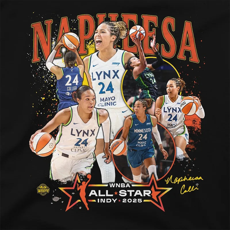 Minnesota Lynx WNBA All-Star Game Crossroads T-Shirt Shirt unisex detail view 4 | Dash Racegear — Napheesa Collier WNBA All-Star tee repping Minnesota Lynx 2025 style