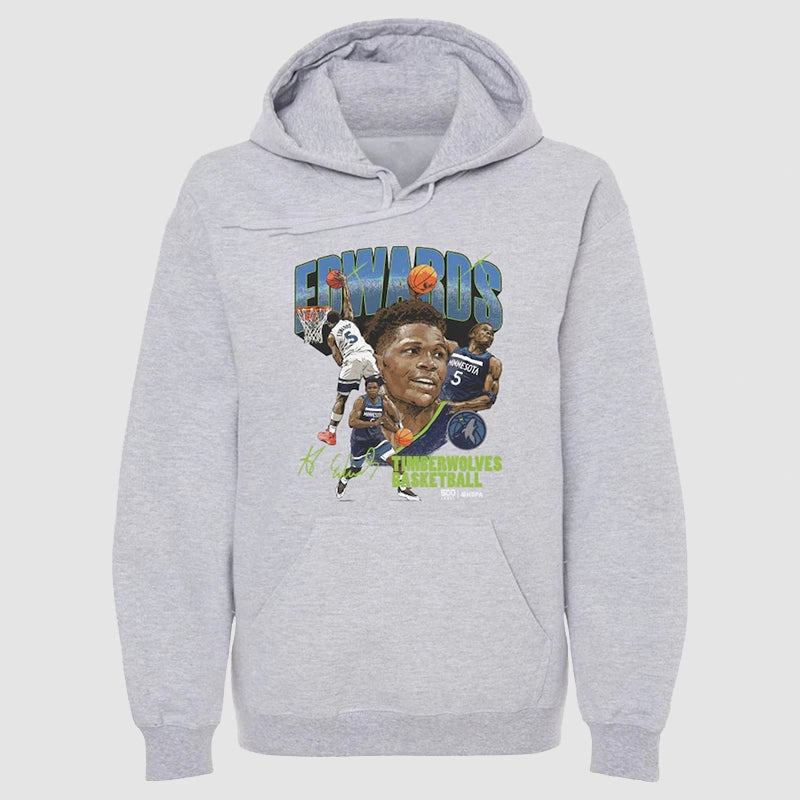 Minnesota Timberwolves Anthony Edwards 500 Level Hoodie Hoodie unisex front product view | Dash Racegear — Anthony Edwards Hoodie – Minnesota NBA Apparel