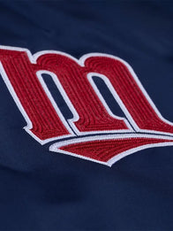 Kirby Puckett Minnesota Twins Satin Jacket Jacket unisex detail view 3 | Dash Racegear — Kirby Puckett player jacket in navy blue satin, great for casual and game day outfits.
