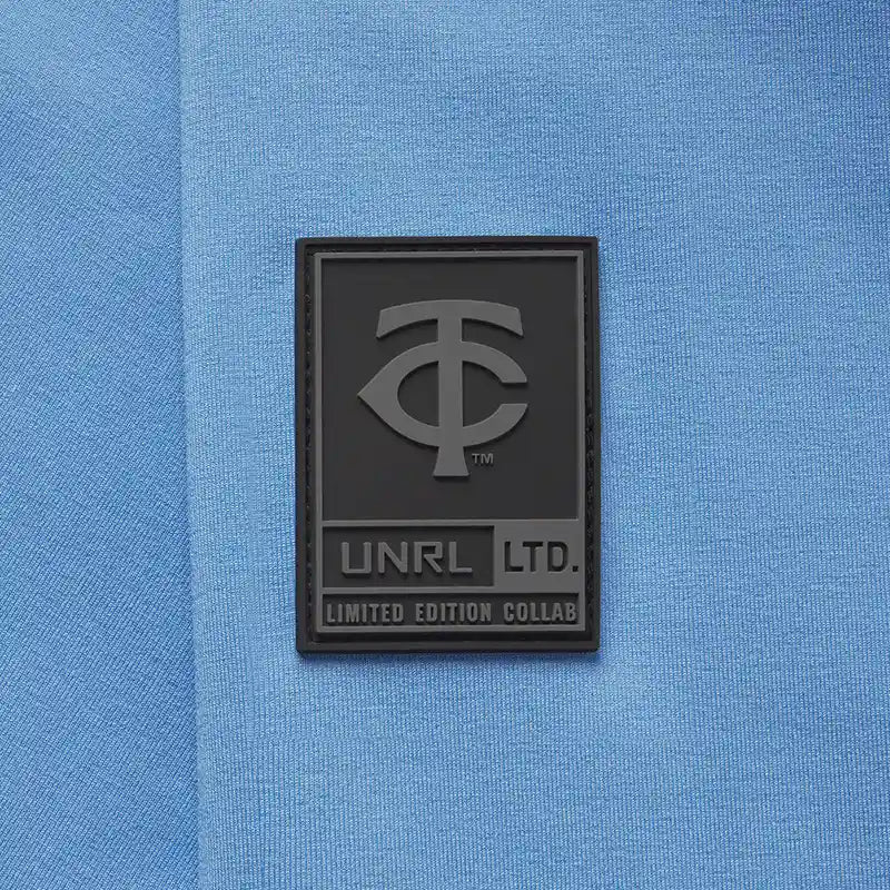 UNRL x Twins Crossover Drop 3 Hoodie Hoodie unisex detail view 5 | Dash Racegear — Minnesota Twins blue fleece pullover hoodie from UNRL’s limited Crossover 2025 line
