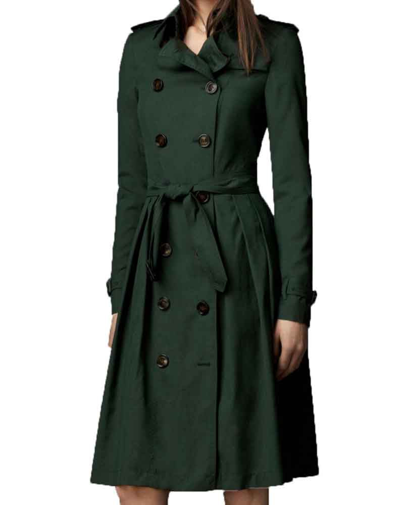 Mission Impossible 5 Ilsa Faust Trench Coat Jacket unisex front product view | Dash Racegear — Mission Impossible 5 Rogue Nation Cotton Ilsa Faust Trench Coat