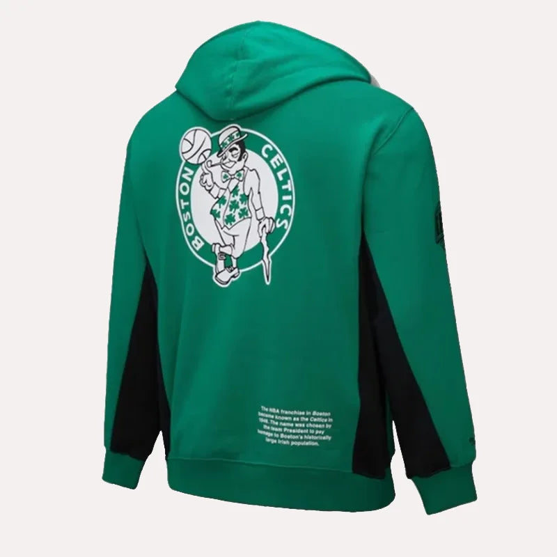 Boston Celtics Mitchell & Ness Kelly Green Hardwood Hoodie Hoodie unisex detail view 2 | Dash Racegear — Boston Celtics NBA Hoodie – Mitchell & Ness Retro Design