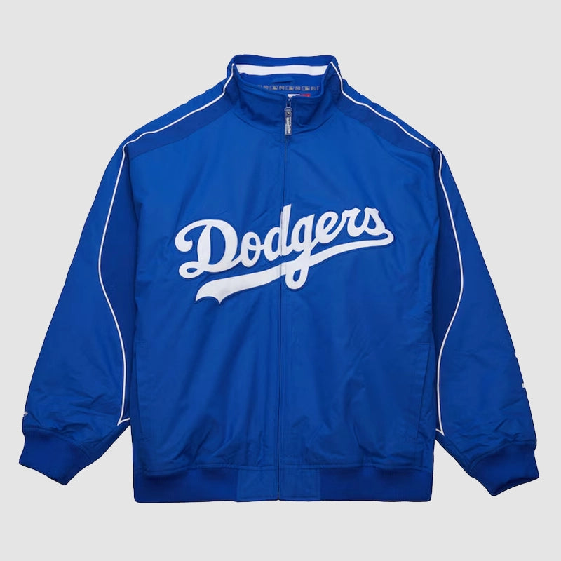 Mitchell & Ness 2005 Dodgers Dugout Jacket Jacket unisex detail view 2 | Dash Racegear — Vintage Mitchell & Ness Dodgers Dugout Jacket – 2005 Team Look