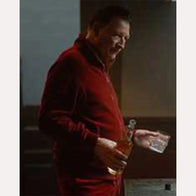 Mobland S01 Geoff Bell Red Velour Track Jacket Jacket unisex front product view | Dash Racegear — Geoff Bell Red Velour Jacket – Mobland S01 Track Style Look