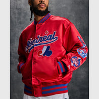 OVO x New Era x MLB Montreal Expos Varsity Jacket Varsity Jacket unisex detail view 3 | Dash Racegear — OVO x New Era Varsity Jacket – Montreal Heritage Reimagined