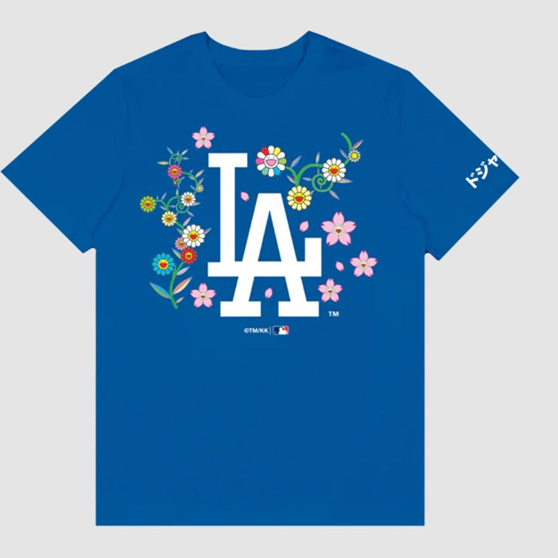 Takashi Murakami x Dodgers T-shirt Shirt unisex front product view | Dash Racegear — Murakami Dodgers Collaboration Tee – Unique Baseball Fashion