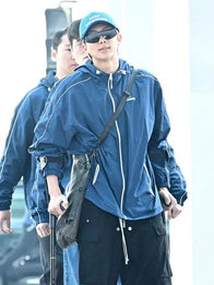 Bts Keep Swimming Jacket Jacket unisex detail view 11 | Dash Racegear — Keep Swimming BTS Jacket by Musinsa in blue, lightweight and stylish for fans on casual days.