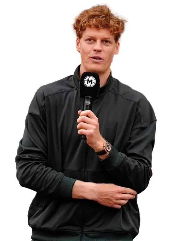 Jannik Sinner Mutua Madrid Open Jacket Jacket unisex detail view 3 | Dash Racegear — 2026 Mutua Madrid Open black jacket worn by Jannik Sinner blends athletic style with lightweight comfort for casual and training use