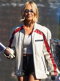 Sydney Sweeney NASCAR 2025 Jacket Jacket unisex front product view | Dash Racegear — Sydney Sweeney NASCAR 2025 Outerwear