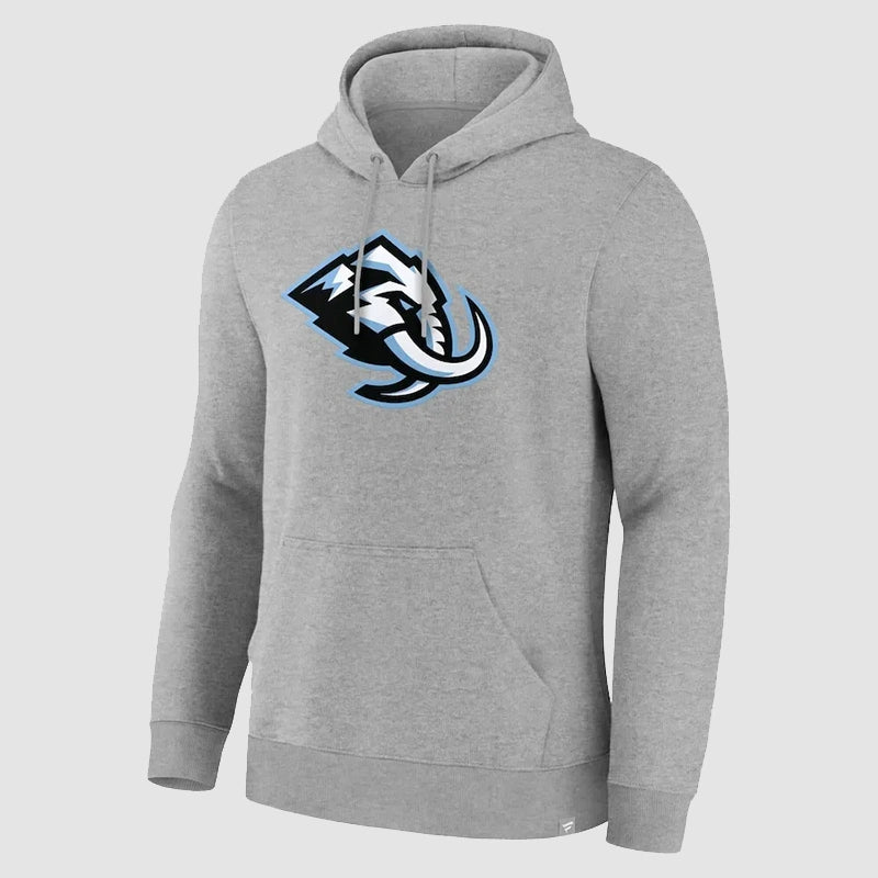 Utah Mammoth Logo Legacy Pullover Hoodie Hoodie unisex detail view 2 | Dash Racegear — Utah Mammoth Sports Hoodie – Legacy Logo Pullover Style