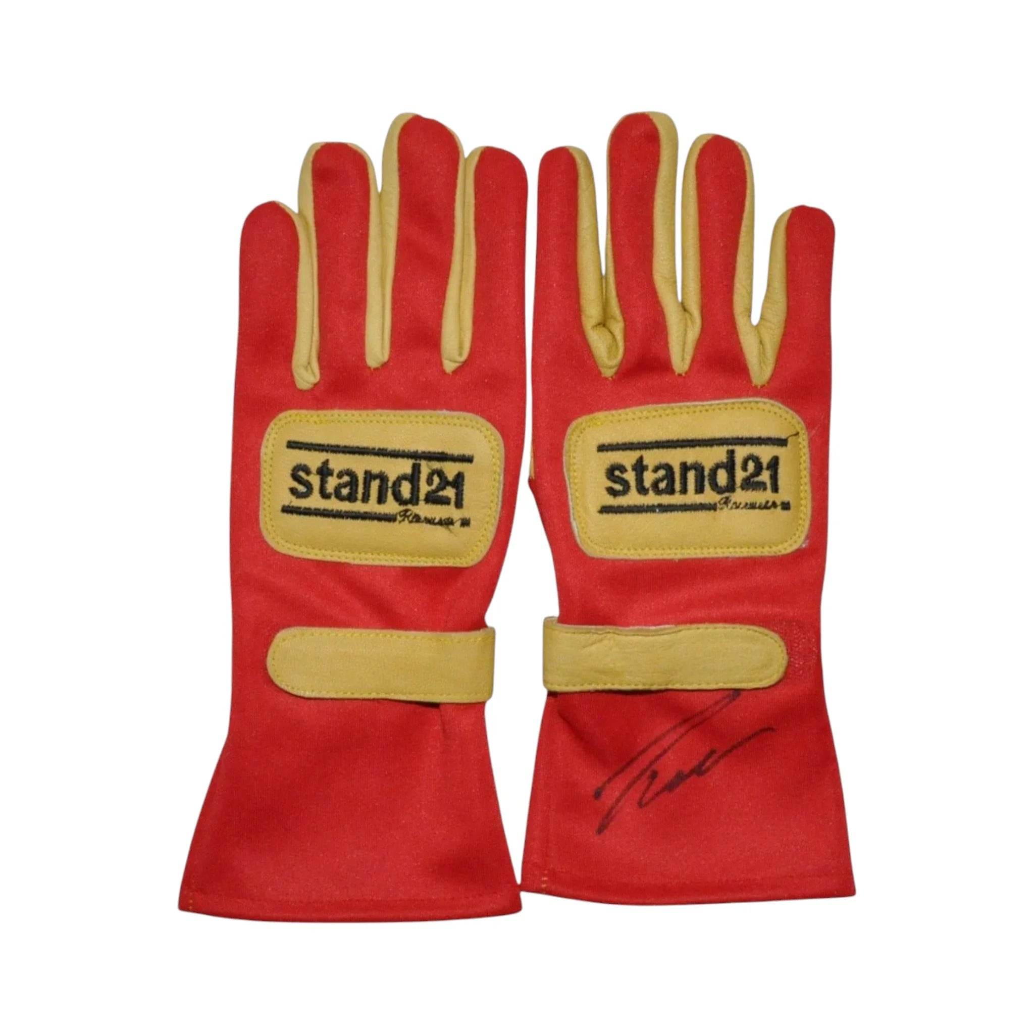 NIKI LAUDA SIGNED RED REPLICA RACING GLOVES - Dash Racegear Store