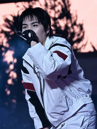 BTS Min Yoongi Arirang World Tour Stanford Stadium Jacket Jacket unisex detail view 2 | Dash Racegear — Suga 2026 tour jacket by Nahmias featuring simple white style and smooth everyday comfort.
