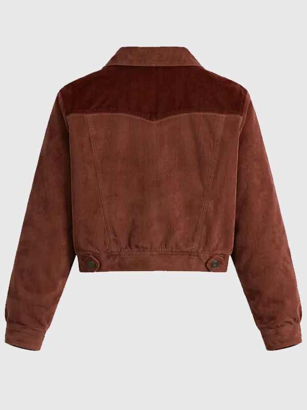 Stranger Things Season 05 Nancy Wheeler Jacket Jacket unisex detail view 4 | Dash Racegear — Corduroy jacket inspired by Nancy Wheeler’s season 5 look in Stranger Things