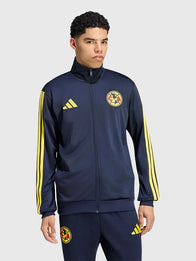 Adidas Club America DNA Track Jacket Jacket unisex detail view 2 | Dash Racegear — Unisex Club America DNA navy blue track jacket crafted for lightweight comfort and contemporary athletic fashion.