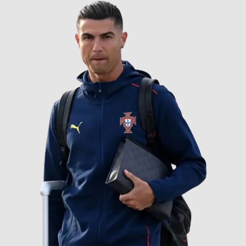 Cristiano Ronaldo Portugal 2025 Puma Track Jacket Jacket unisex detail view 4 | Dash Racegear — Cristiano Ronaldo Puma Jacket – 2025 Portugal Team Look