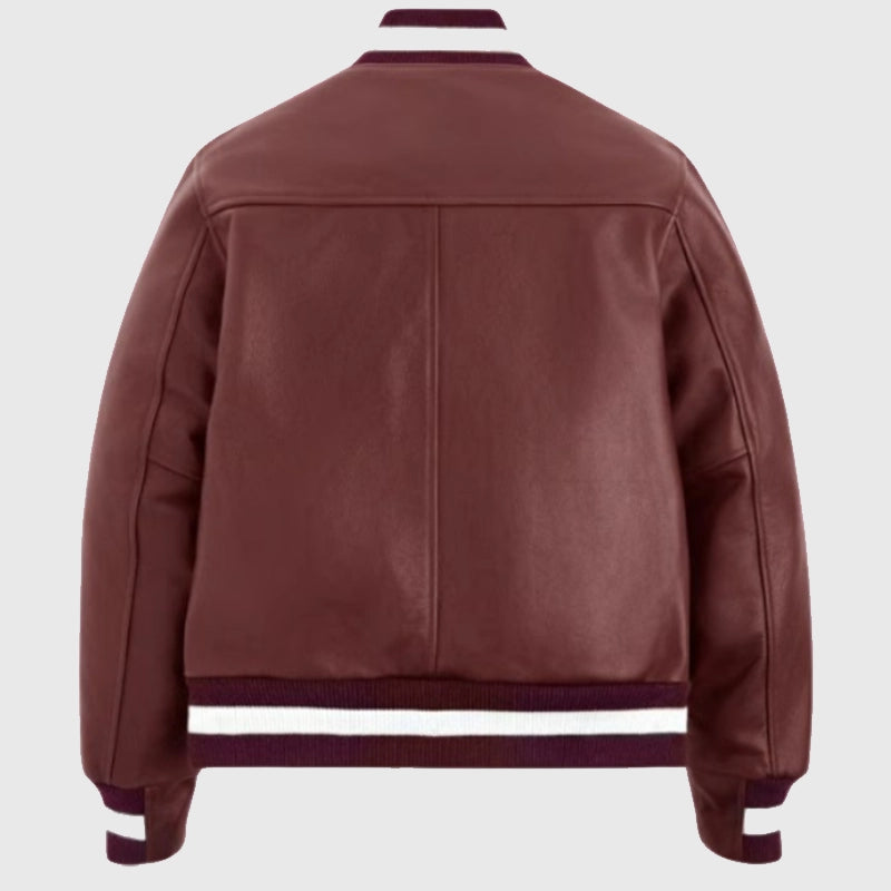 2025 US Open Coco Gauff New Balance Leather Jacket Leather Jacket unisex detail view 4 | Dash Racegear — Coco Gauff signature New Balance leather outerwear US Open edition