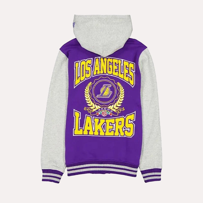 Los Angeles Lakers Throwback Prep Jacket Jacket unisex detail view 2 | Dash Racegear — Limited Edition Lakers Prep Jacket – Retro Meets Modern