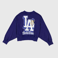 New Era x Bella Dona x Betty Boop Dodgers Crewneck Fashion Apparel unisex detail view 2 | Dash Racegear — Dodgers graphic crewneck combining New Era style and Bella Dona art