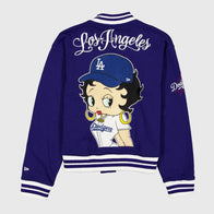 New Era x Bella Dona x Betty Boop Dodgers Jacket Jacket unisex detail view 2 | Dash Racegear — Bella Dona Dodgers jacket with Betty Boop graphics by New Era