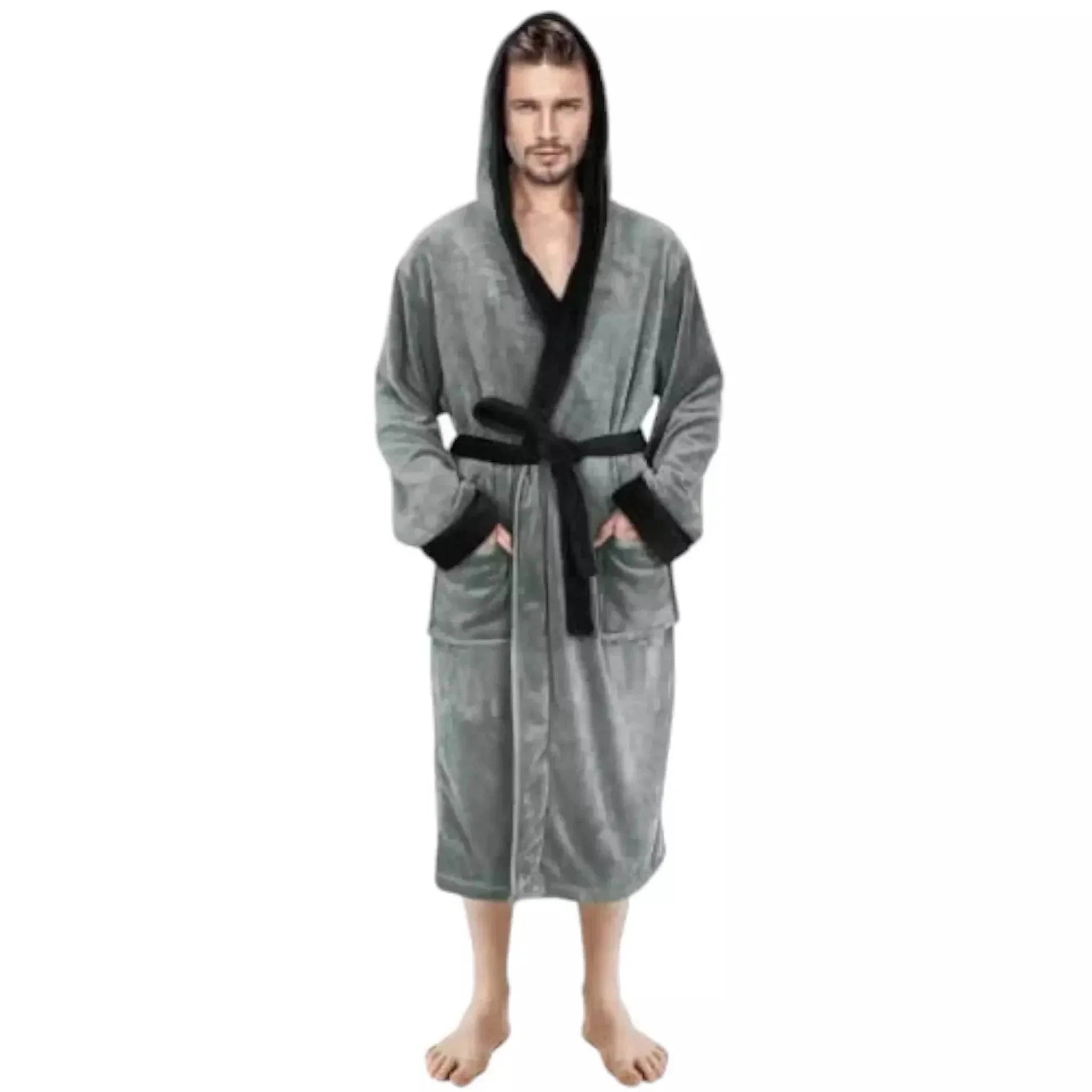 New Unisex Fleece Hooded Bathrobes - Double Extra Large