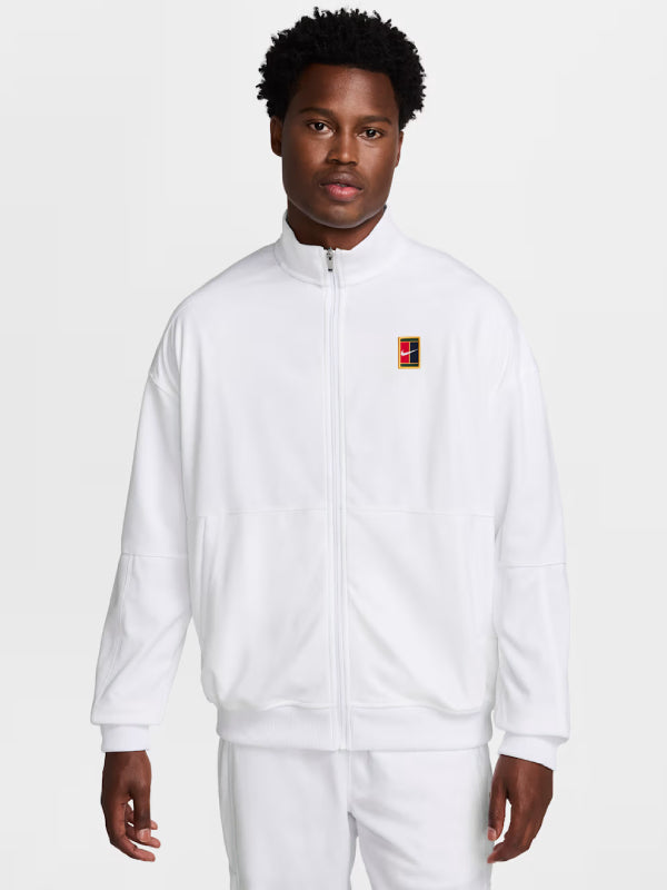 Nike Court Heritage Tennis Jacket Jacket unisex detail view 5 | Dash Racegear — Unisex zip-up tennis jacket from Nike Court Heritage with a refined fit and everyday versatility.