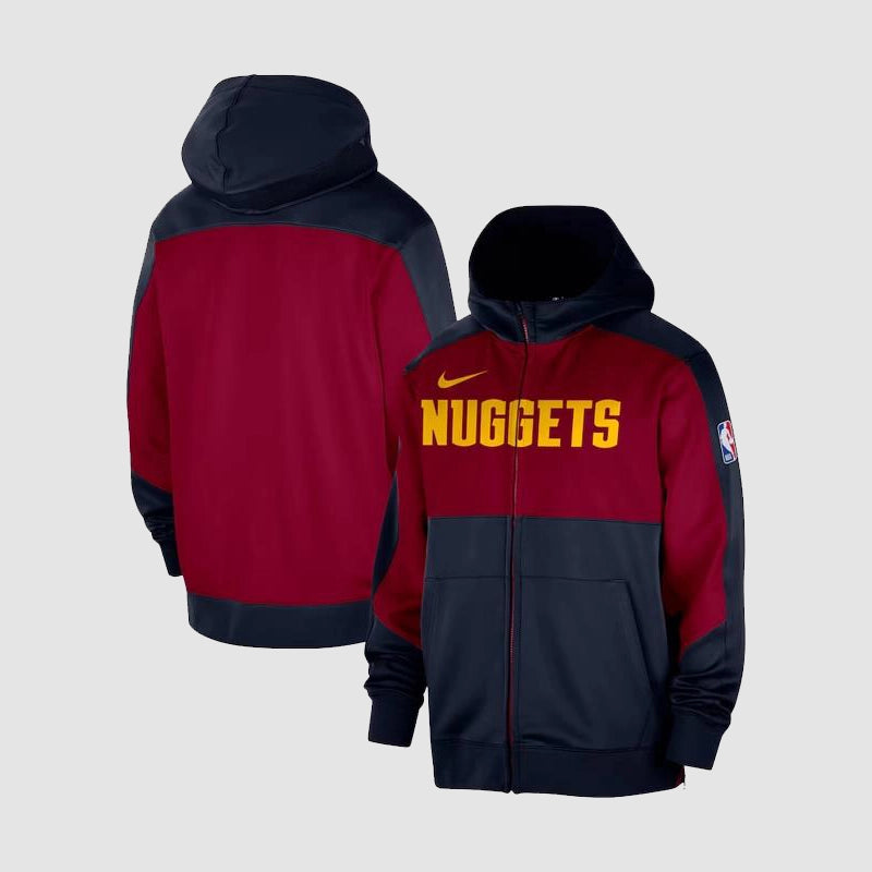 Denver Nuggets Nike Showtime Hoodie Hoodie unisex detail view 3 | Dash Racegear — Nike Showtime hoodie – A sleek, sporty look for Denver fans.