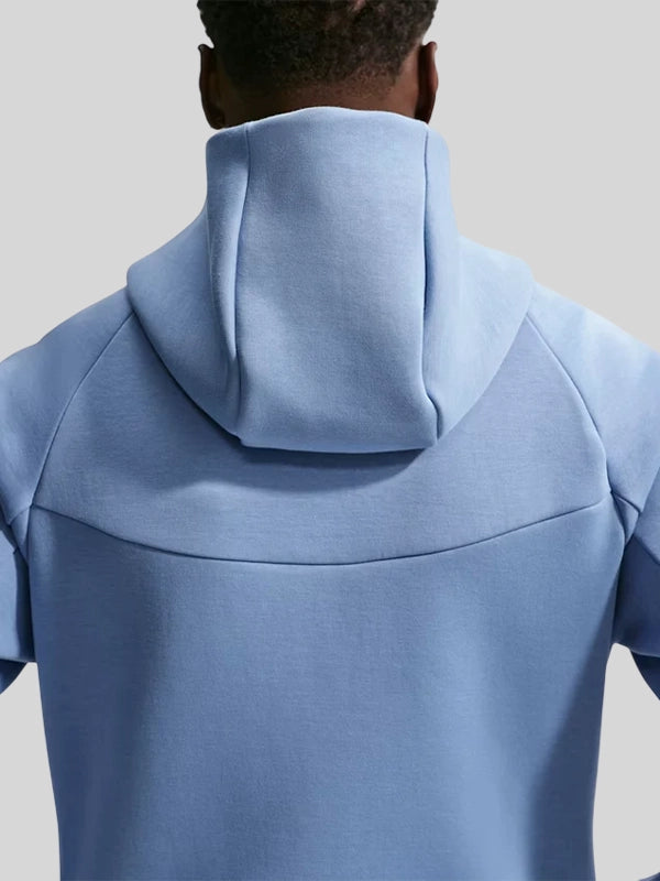 Nike England Soccer Hoodie Hoodie unisex detail view 4 | Dash Racegear — Full-zip England Nike Tech Fleece hoodie jacket with sleek fit, made for active lifestyles and travel.