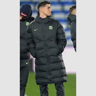 Nike FC Barcelona Puffer Coat Coat unisex front product view | Dash Racegear — Nike FC Barcelona Cold-Weather Puffer Coat