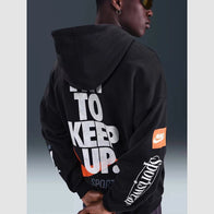Nike Club Men’s Oversized French Terry Pullover Hoodie Hoodie unisex detail view 2 | Dash Racegear — Relaxed fit Nike Club hoodie for everyday wear