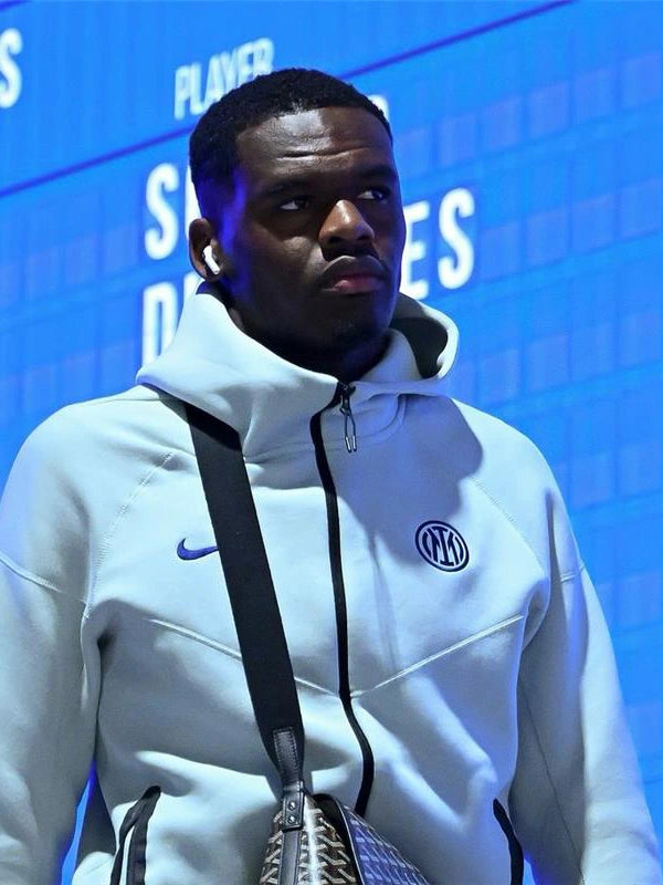 Nike Inter Milan Tech Fleece Windrunner Zip Hoodie Hoodie unisex front product view | Dash Racegear — Nike Inter Milan Hoodie Tech Fleece Zip-Up Style