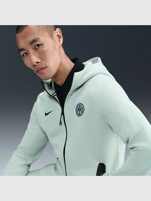 Nike Inter Milan Tech Fleece Windrunner Zip Hoodie Hoodie unisex detail view 6 | Dash Racegear — Inter Milan Tech Fleece Zip Hoodie by Nike