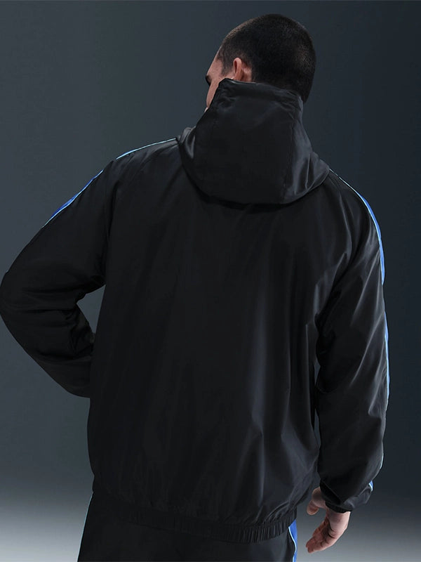 Nike Inter Milan Sport Essentials Track Jacket Jacket unisex detail view 4 | Dash Racegear — Nike Sport Essentials Football track jacket for Inter Milan featuring a blue and black finish.