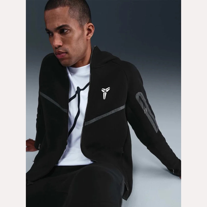 Nike Kobe Tech Fleece Windrunner Jacket Jacket unisex front product view | Dash Racegear — nike black tech fleece jacket kobe edition