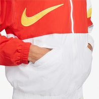 LFC Nike Mens White Heritage Jacket Jacket unisex detail view 6 | Dash Racegear — Men’s retro-style Nike jacket for LFC fans in white