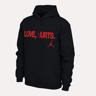 Nike Love Hurts Hoodie Hoodie unisex front product view | Dash Racegear — Nike Love Hurts Hooded Sweatshirt – Sporty & Fashion-Forward