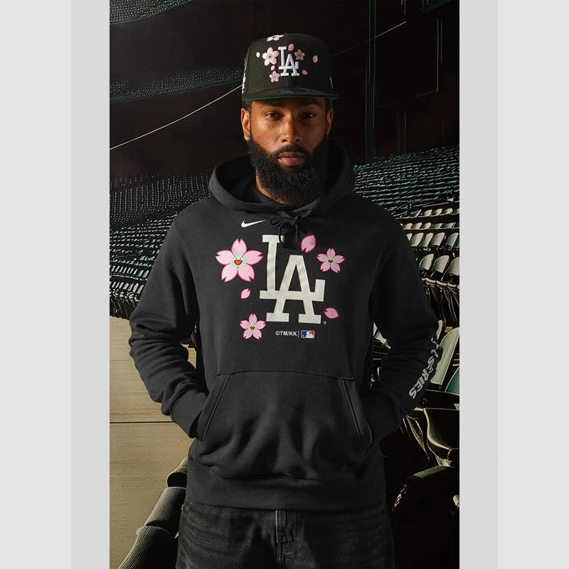 Nike Takashi Murakami x Dodgers Hoodie Hoodie unisex detail view 3 | Dash Racegear — Nike Takashi Murakami Hoodie – A Fusion of Art and Baseball Culture