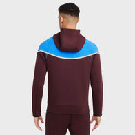 Nike Tech Windrunner Burgundy Reflective Jacket Jacket unisex detail view 2 | Dash Racegear — Nike Tech Windrunner Burgundy and Blue Reflective Jacket for Street and Sports