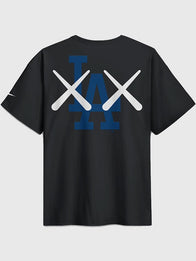 LA Dodgers Nike x KAWS Black Elevated Max90 T-Shirt Shirt unisex detail view 3 | Dash Racegear — Los Angeles Dodgers Nike x KAWS 2026 Max90 tee blending iconic design with premium comfort and modern everyday appeal.
