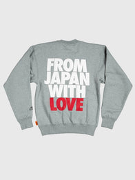 NIGO x Nike From Japan With Love Crew Sweatshirt Sweatshirt unisex detail view 2 | Dash Racegear — From Japan With Love NIGO x Nike 2026 Heather Grey Unisex Crew Sweatshirt with a relaxed fit and premium everyday comfort.