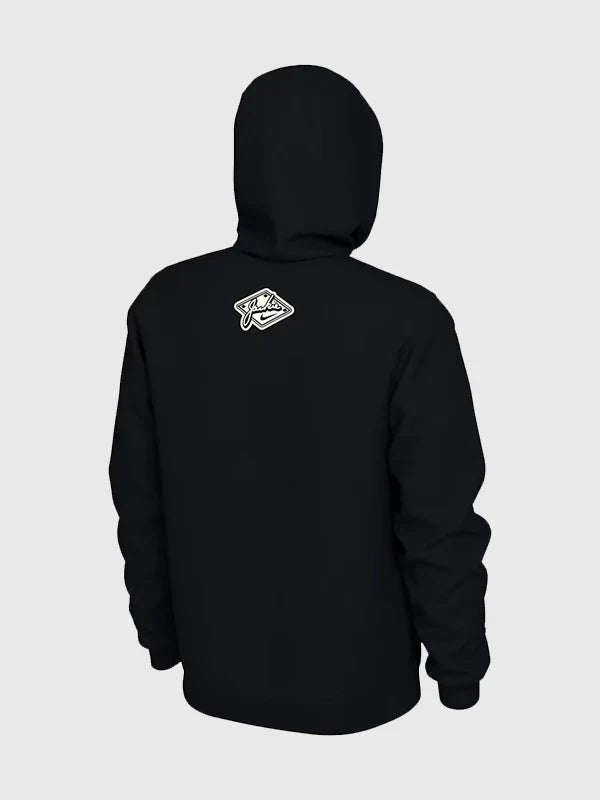 Nike Jackie Robinson Hoodie Hoodie unisex detail view 2 | Dash Racegear — Jackie Robinson 42 Nike black hoodie, cozy fleece design for everyday casual and sporty streetwear.