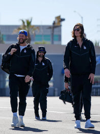 Los Angeles Dodgers Nike Tech Fleece Windrunner Hoodie Jacket Jacket unisex detail view 8 | Dash Racegear — Los Angeles Dodgers Nike Tech Fleece Windrunner Hoodie Jacket 2025