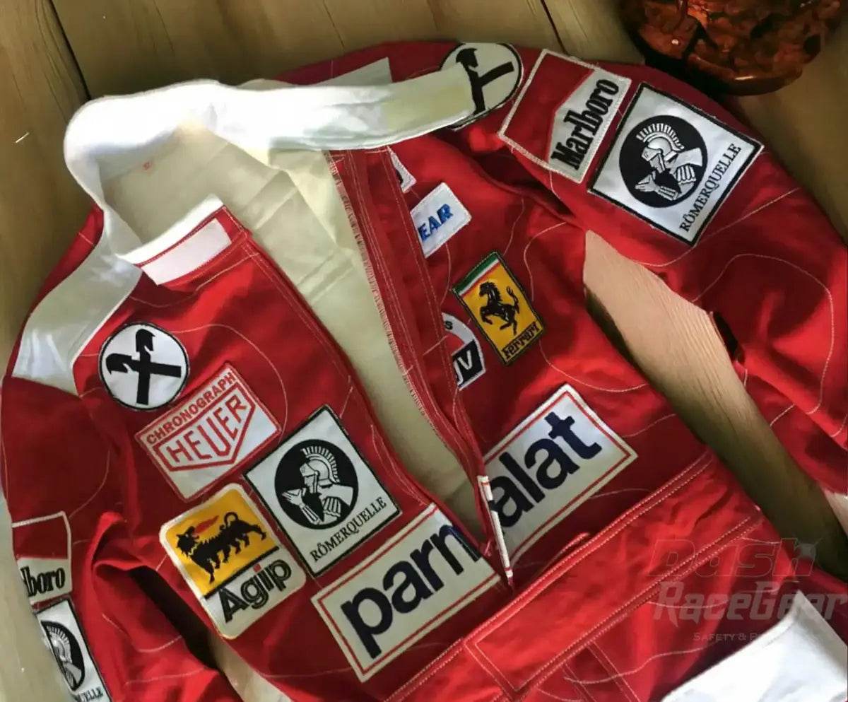 Niki Lauda 1976 Ferrari F1 Embroidered Racing suit - Dash Racegear Store