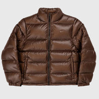 Nocta x Nike Sunset Brown Puffer Jacket Puffer Jacket unisex front product view | Dash Racegear — Bold Sunset Brown Nocta Nike Puffer for Winter