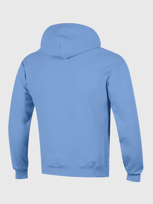 North Carolina Hoodie Hoodie unisex detail view 3 | Dash Racegear — Men’s North Carolina Pullover Hoodie, Champion brand, lightweight fleece and classic Tar Heels design.