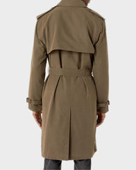 Mens Notch Lapel Khaki Coat Coat men detail view 3 | Dash Racegear — Double-Breasted Mens Khaki Notch Lapel Coat