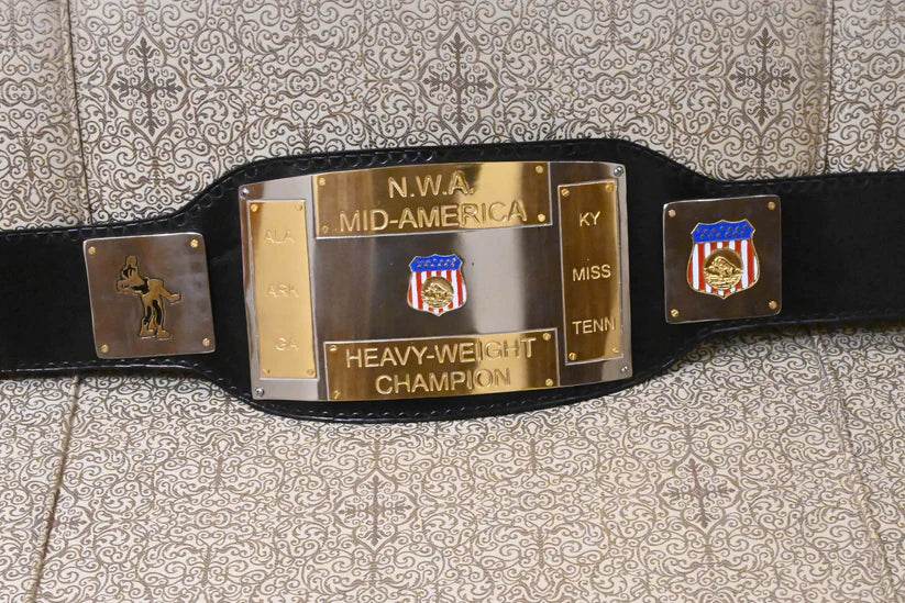 Nwa Mid America Heavyweight Champion Dual Plated Title Belt - 3 | Dash Racegear