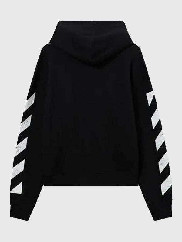 L/AB Core Diagonal Zip Hoodie Hoodie unisex detail view 3 | Dash Racegear — OFF-WHITE L/AB Core hoodie blending diagonal graphics with a comfortable fit and everyday versatility.