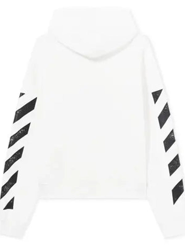 L/AB Core Diagonal Zip Hoodie Hoodie unisex detail view 4 | Dash Racegear — Streetwear-inspired zip-up hoodie featuring OFF-WHITE L/AB Core branding and a sleek casual aesthetic.